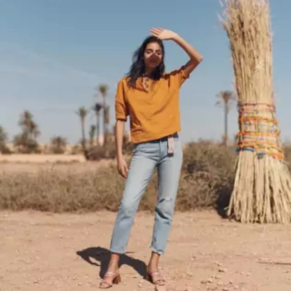 Madewell || ‘Raw Edge Henley Tee’ Burnished Caramel - Picture 9 of 9